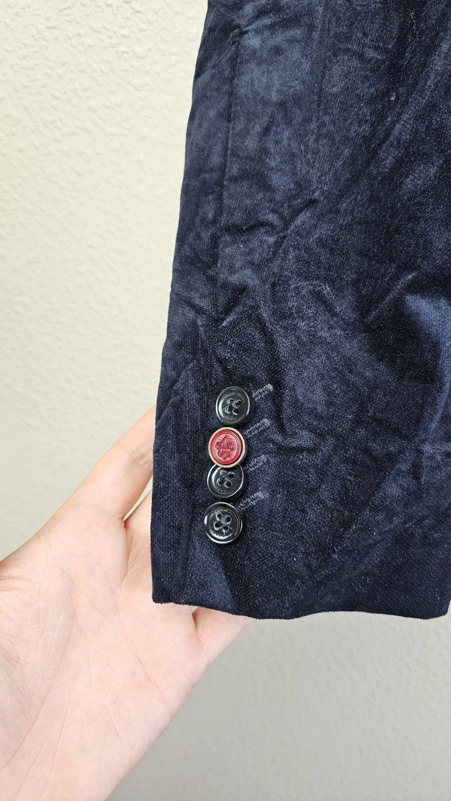 Hugo Boss Hugo Boss Coastus1-W Velvet Blazer Navy Blue 40R Size 40R - 4 Thumbnail