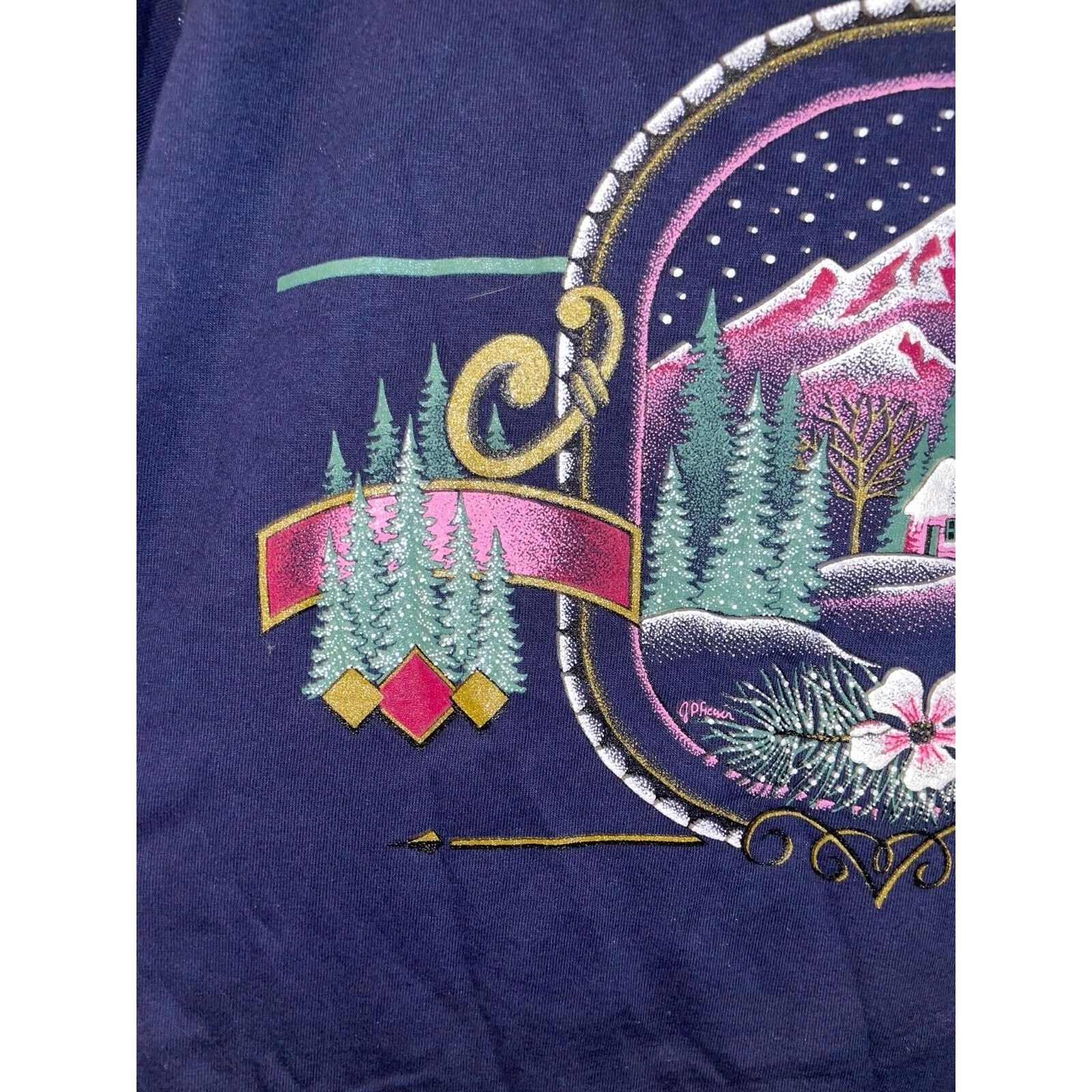 Jerzees Vintage Great Smokies Shirt Mountain Blue Tee VTG 90s Large Size US L / EU 52-54 / 3 - 3 Thumbnail