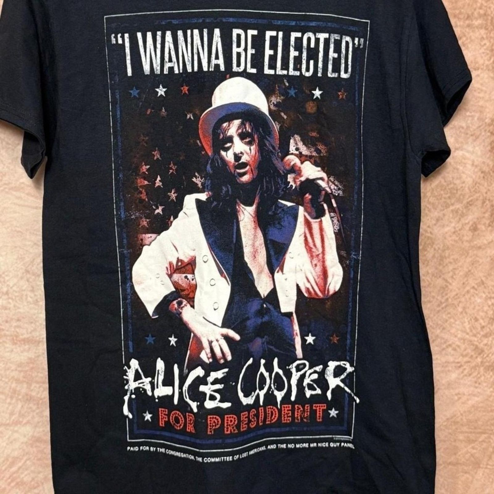 Other Alice Cooper 2016 Tour Tee I Wanna Be Elected Sz M (NWOT) Size US M / EU 48-50 / 2 - 3 Thumbnail