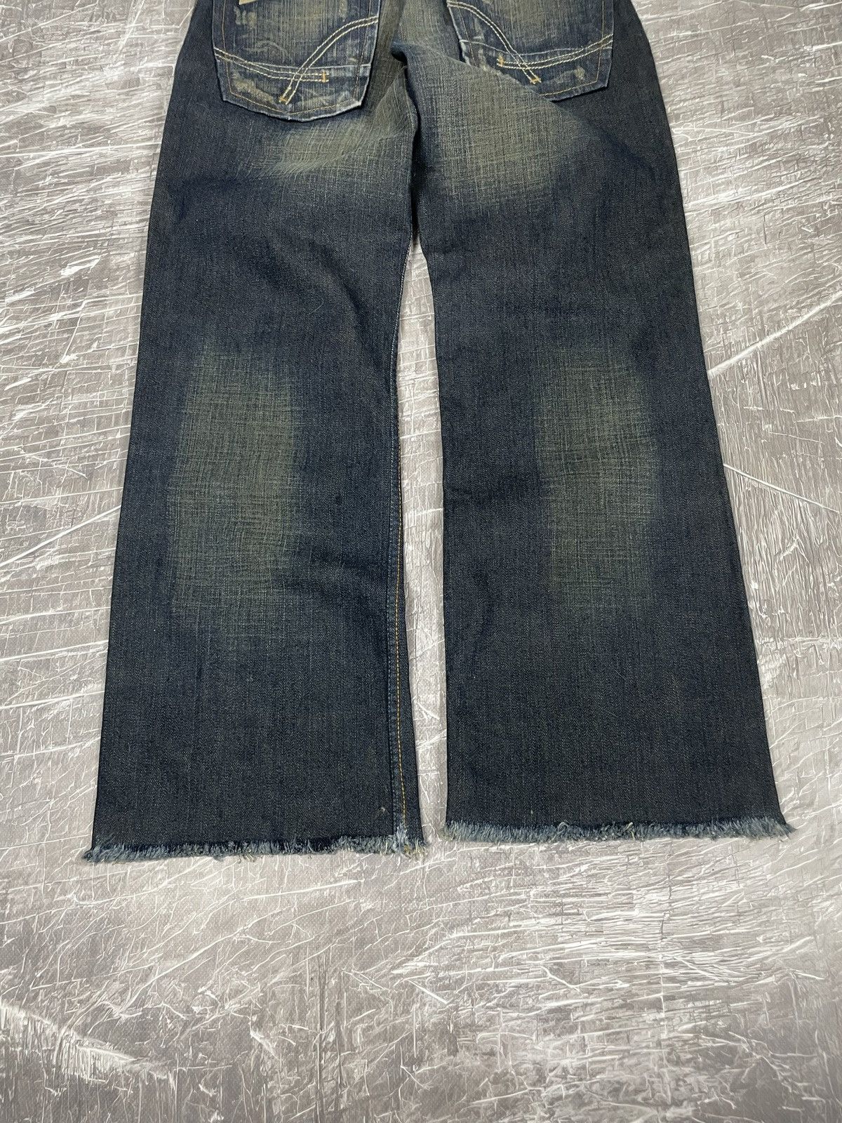 Hysteric Glamour Y2K Distressed Fade Denim Jeans No Faith Balenciaga Style Size US 29 - 7 Thumbnail