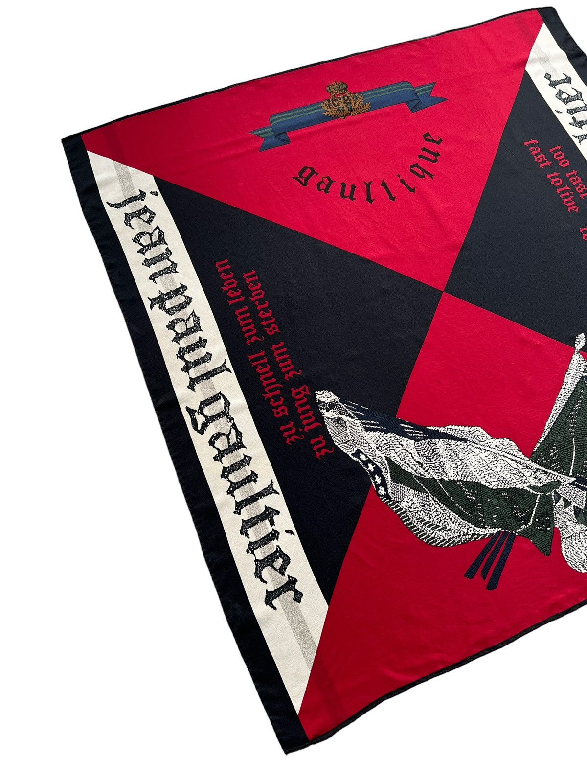 Jean Paul Gaultier Vintage JPG ‘Too Fast To Live, Too Young To Die” Silk Scarf Size ONE SIZE - 4 Thumbnail