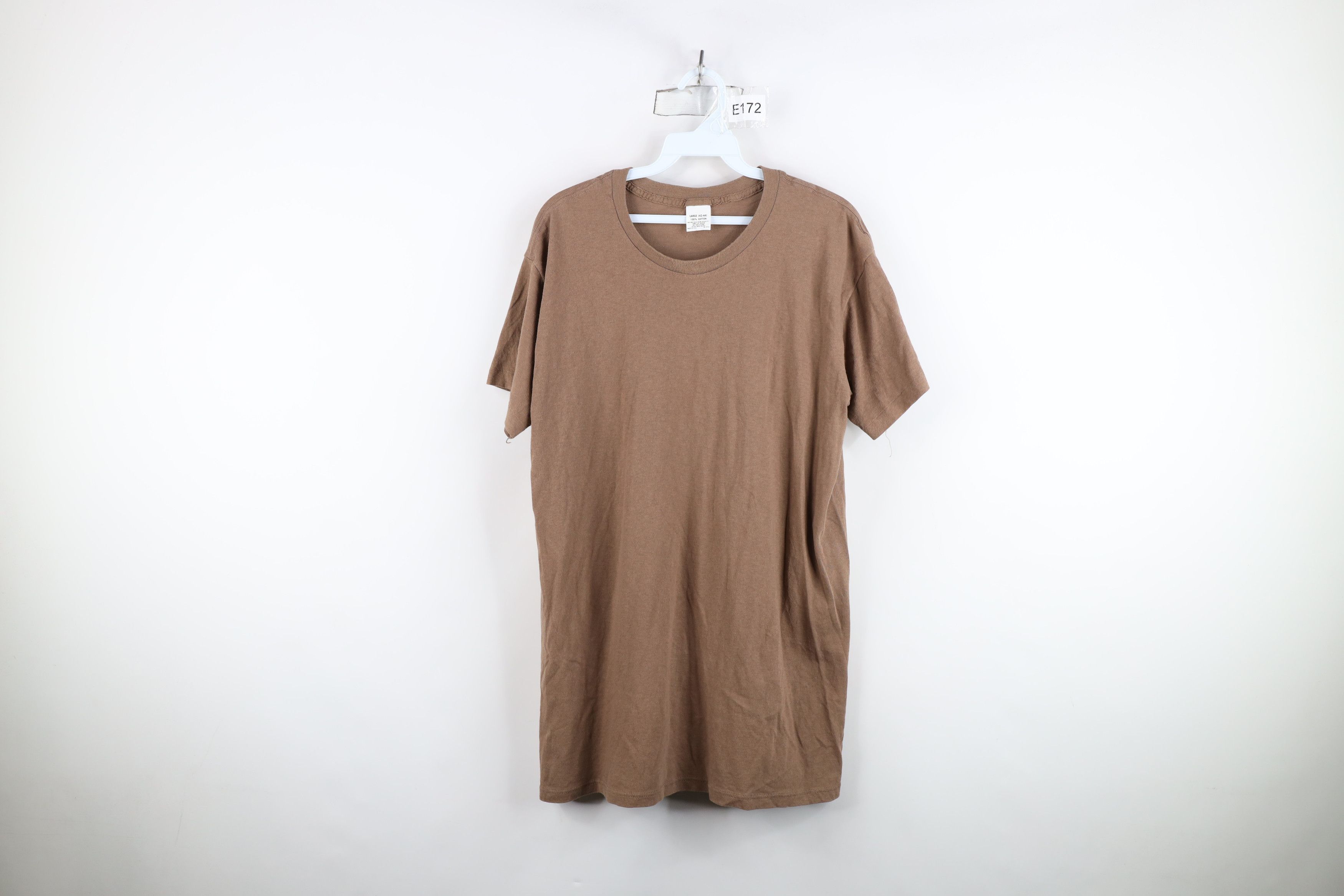 Vintage Vintage 70s Streetwear Cotton Short Sleeve T-Shirt Brown USA Size US L / EU 52-54 / 3 - 1 Thumbnail
