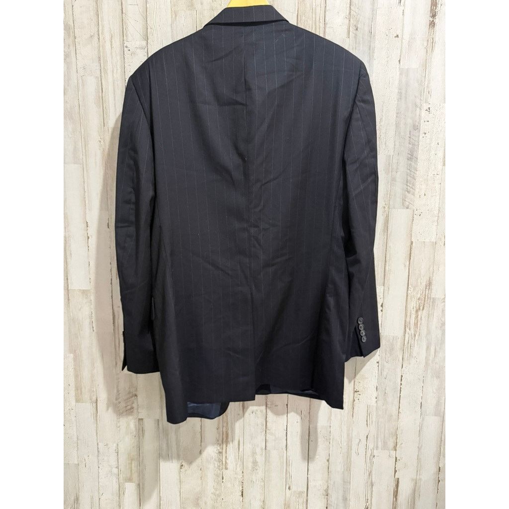 Jos. A. Bank Jos. A. Bank Men's Black Pinstripe Wool Suit Jacket Size 42L - 6 Thumbnail