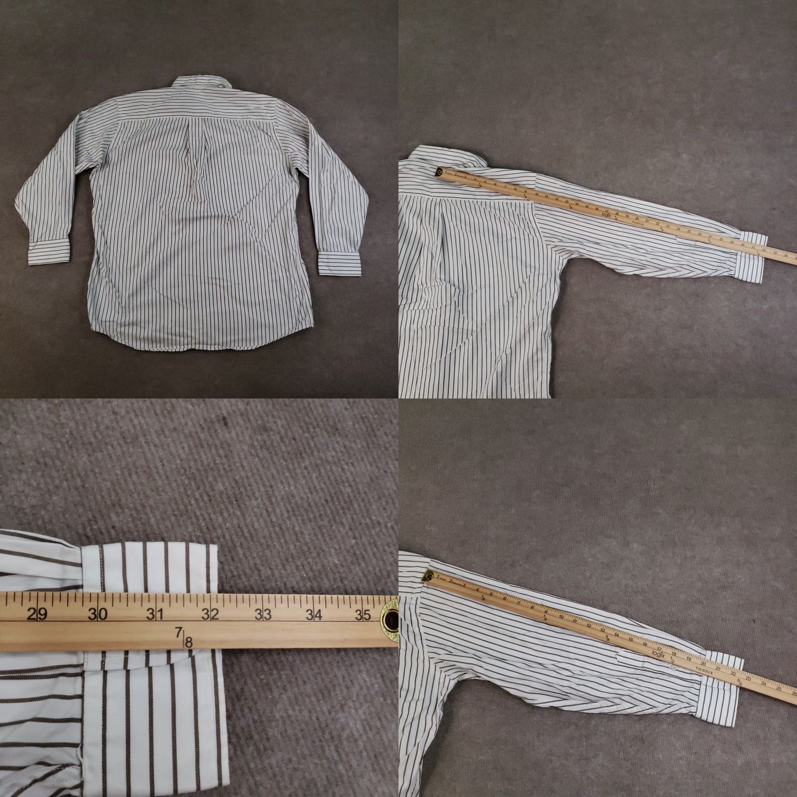 Jos. A. Bank VINTAGE Jos A. Bank Dress Shirt Mens Large 16-33 White Brown Striped Long Sleeve Business Office Size US L / EU 52-54 / 3 - 8 Thumbnail