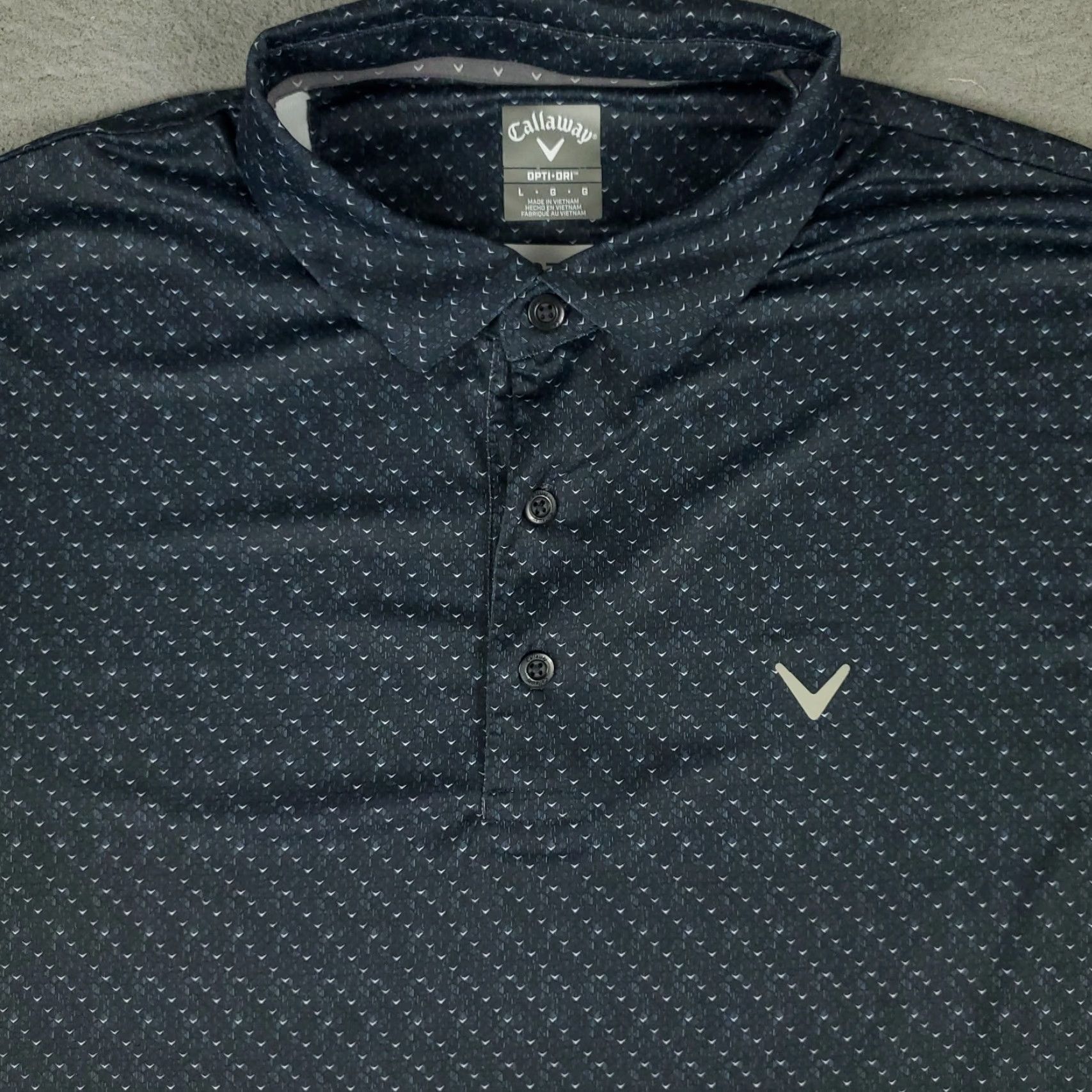 Callaway Callaway Polo Shirt Mens Large Gray Geometric Opti Dri Fit Golf Short Sleeve Size US L / EU 52-54 / 3 - 2 Thumbnail