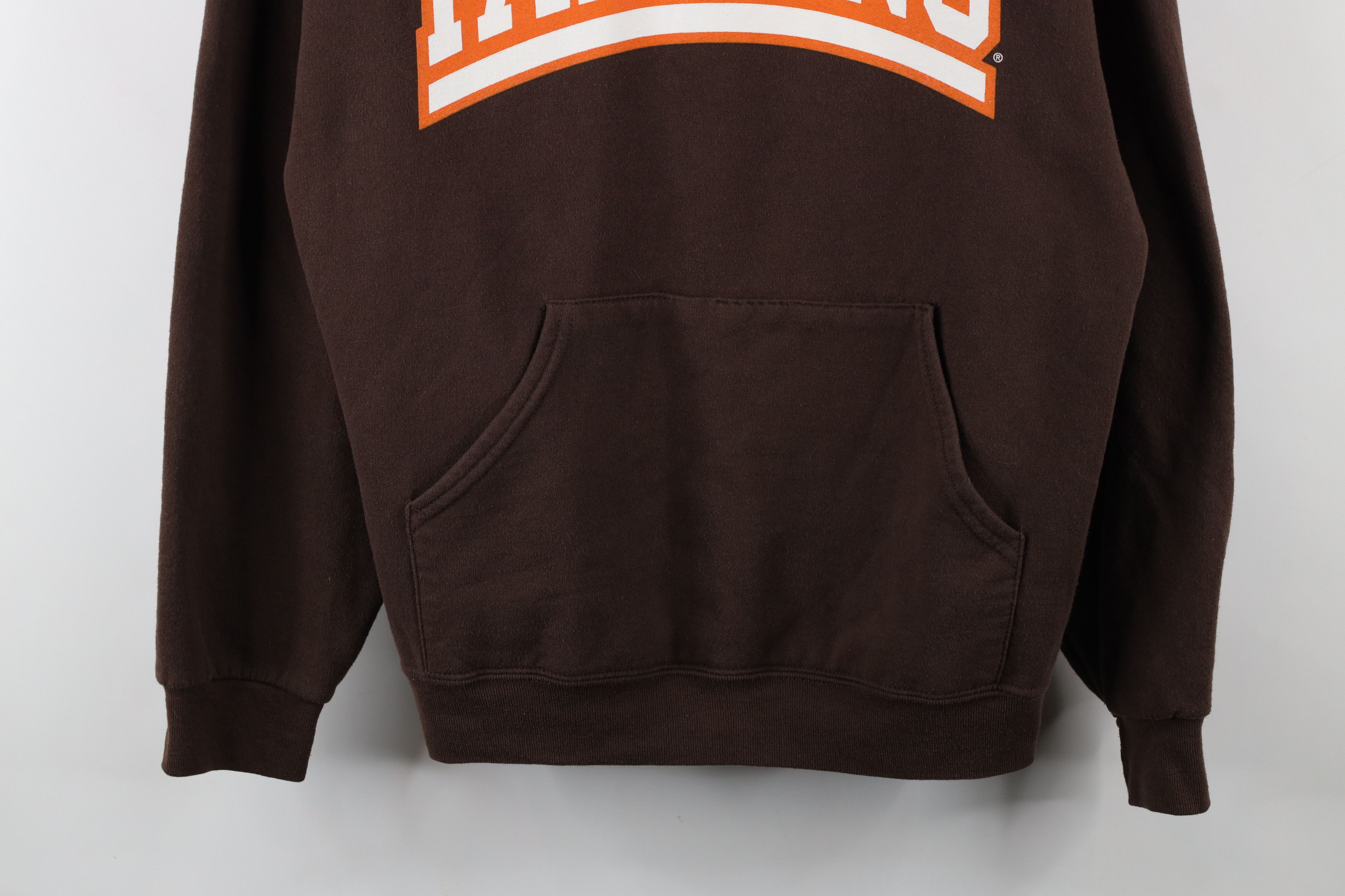 Vintage Vintage 90s Bowling Green State University Hoodie Brown Size US L / EU 52-54 / 3 - 3 Thumbnail