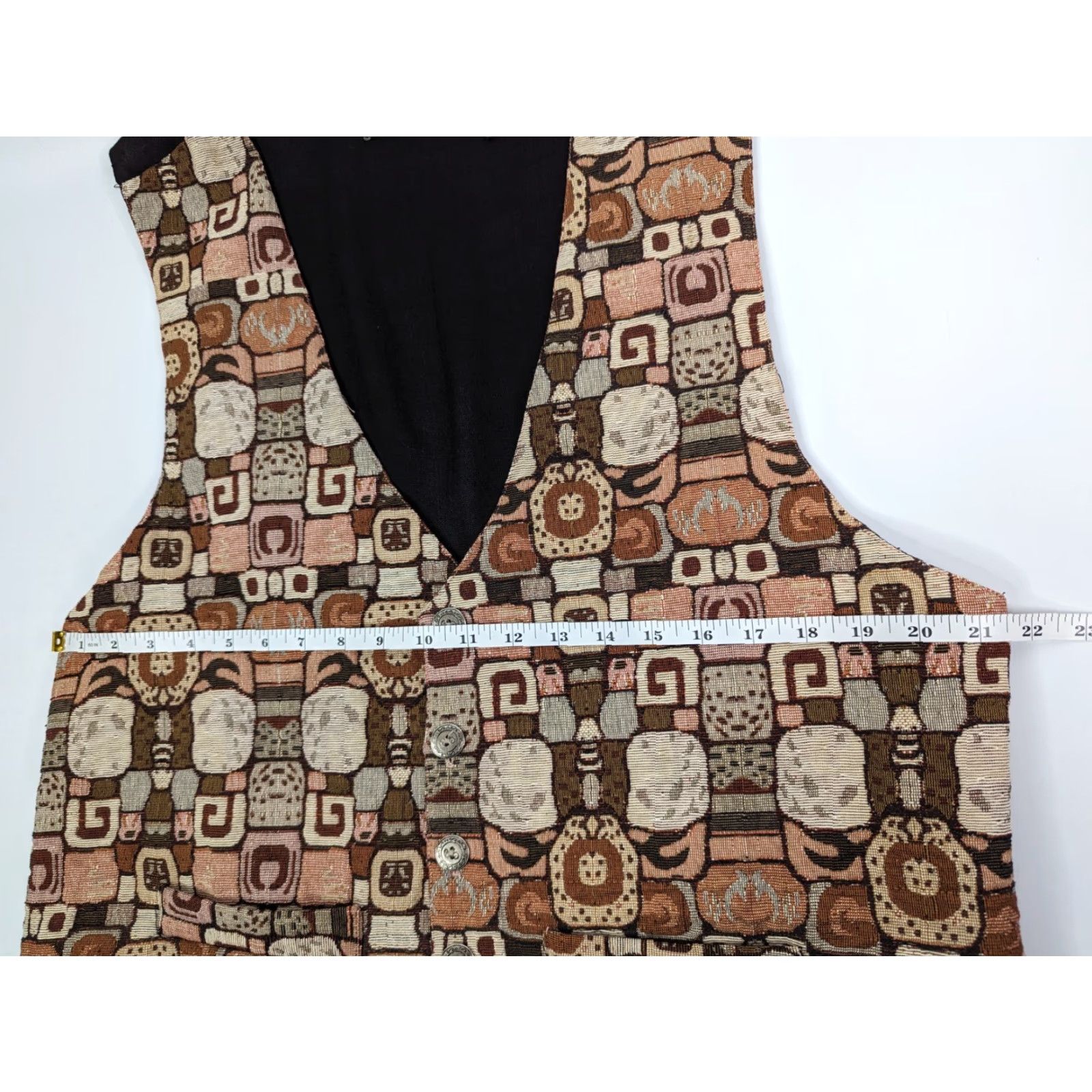 Vintage VINTAGE Thums Up for Him Vest Men XL Geometric Southwestern Lined Back Casual Jacket/Coat? Size US XL / EU 56 / 4 - 6 Thumbnail