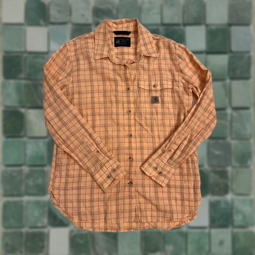 Carhartt Carhartt Women's S Shirt Cream Button Down Size S / US 4 / IT 40 - 1 Thumbnail