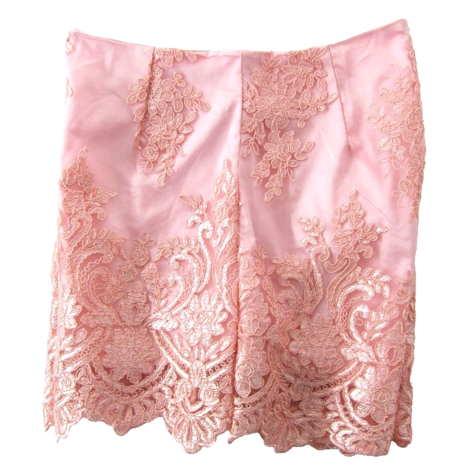 Vintage Solaris Style NWT Pink Lace Floral High Rise Victorian Shorts Medium Womens Shorts Size 32" / US 10 / IT 46 - 5 Thumbnail