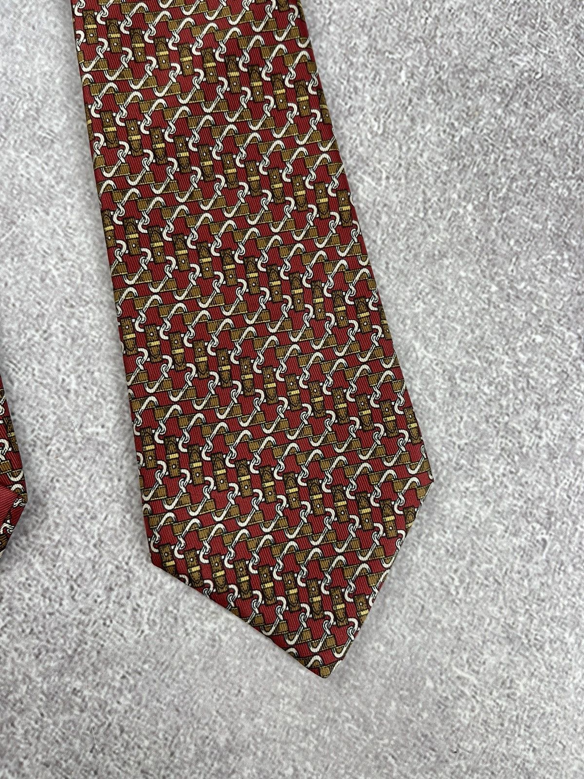 Hermes × Vintage Vintage Hermes Paris Silk Tie Size ONE SIZE - 5 Thumbnail
