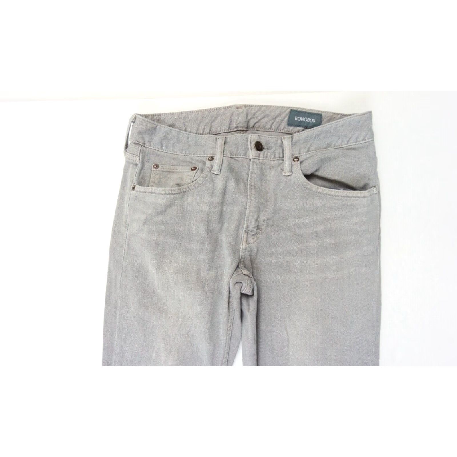 Bonobos Bonobos Jeans Men's 30x30 Gray Denim Slim Fit Casual Pants Stretch Regular Size US 30 / EU 46 - 2 Thumbnail