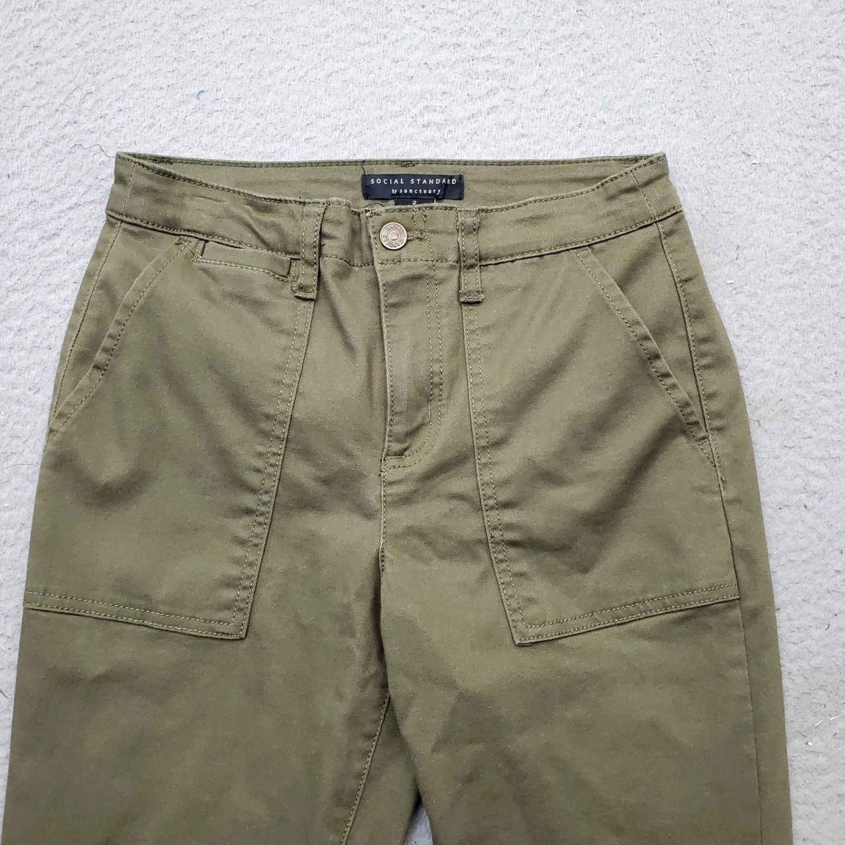 Sanctuary Sanctuary Pants Womens Size 2 Green Cotton Stretch Ankle Size 26" / US 2 / IT 38 - 6 Thumbnail