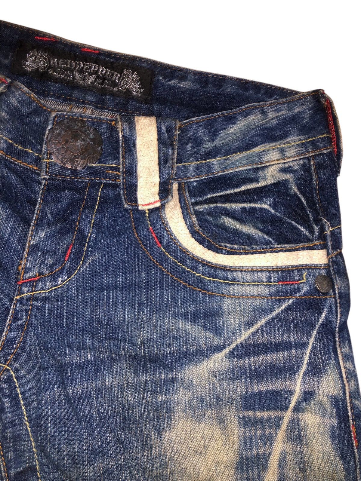 Designer × Japanese Brand × Vintage Vintage Japanese Brand Red Pepper Denim Jeans Size US 30 / EU 46 - 12 Thumbnail