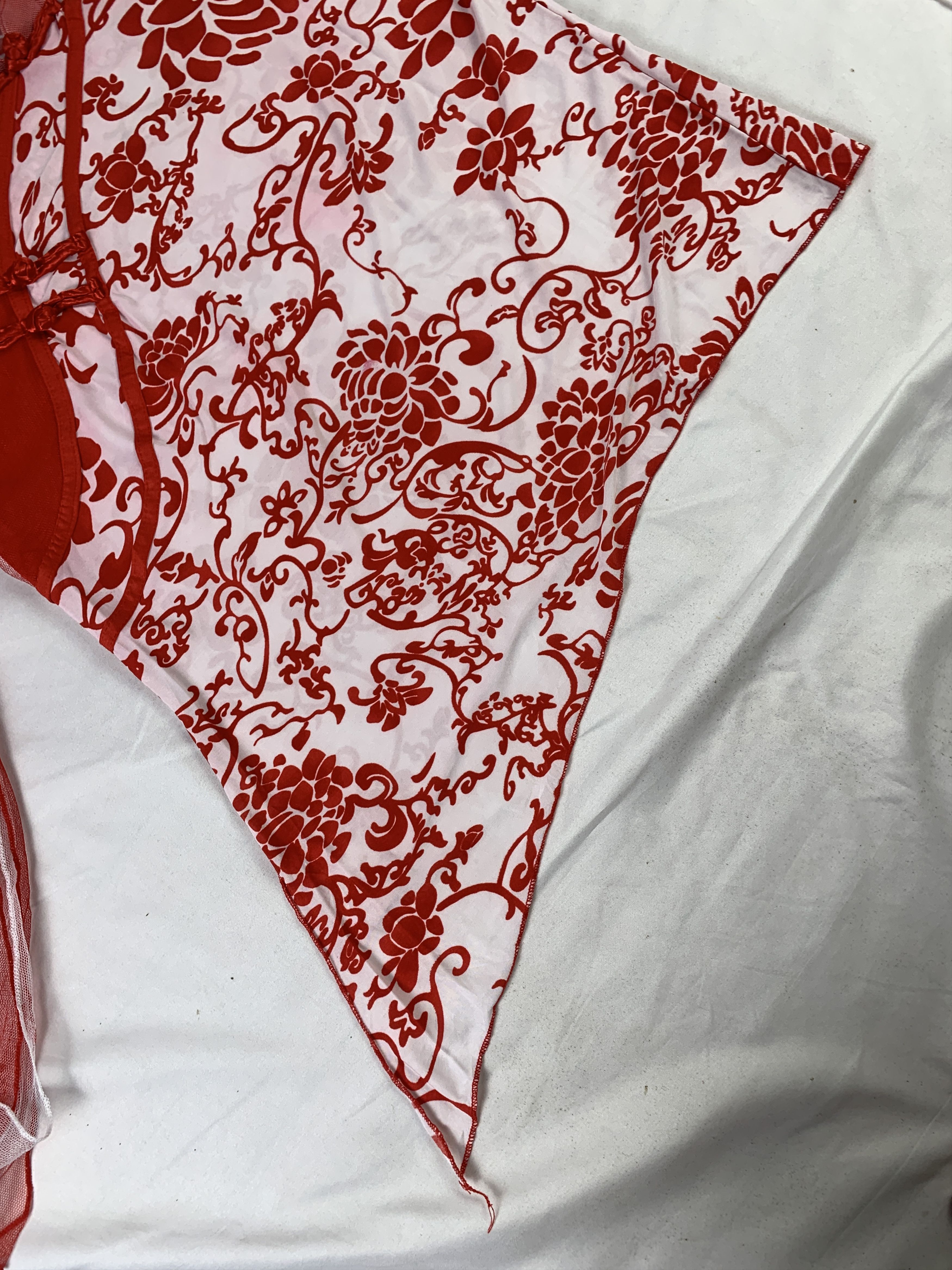 Japanese Brand Flower Cheongsam Flare Sleeves Top (M) Size M / US 6-8 / IT 42-44 - 6 Thumbnail