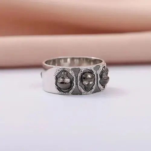Ring Of Fire Skull Rings Size 7 8 9 10 11 Size ONE SIZE - 3 Thumbnail
