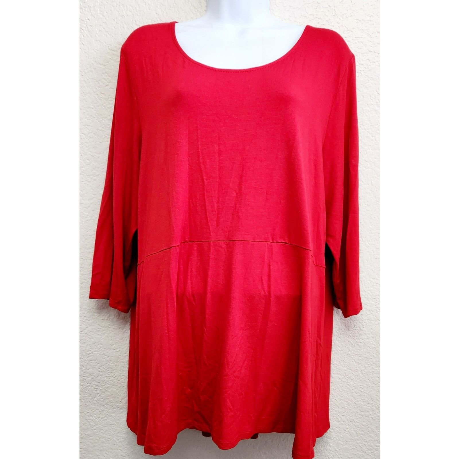 Other J. Jill Wearever Collection Red Round Neck 3/4 Sleeve Top XL Size XL / US 12-14 / IT 48-50 - 1 Thumbnail