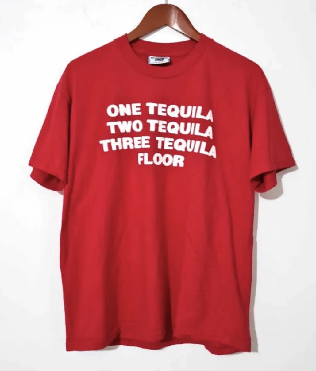 Vintage Lee cotton vintage tequila tshirt floored print red 90s Size US L / EU 52-54 / 3 - 1 Thumbnail