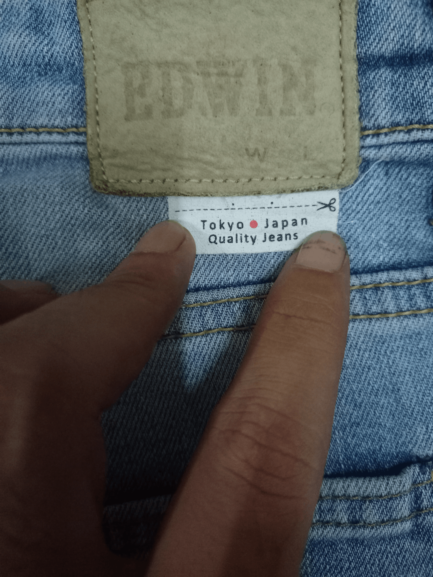 Edwin × Japanese Brand Vintage Edwin Japan Patched Distressed Loose Jeans 33x30 Size US 33 - 10 Thumbnail