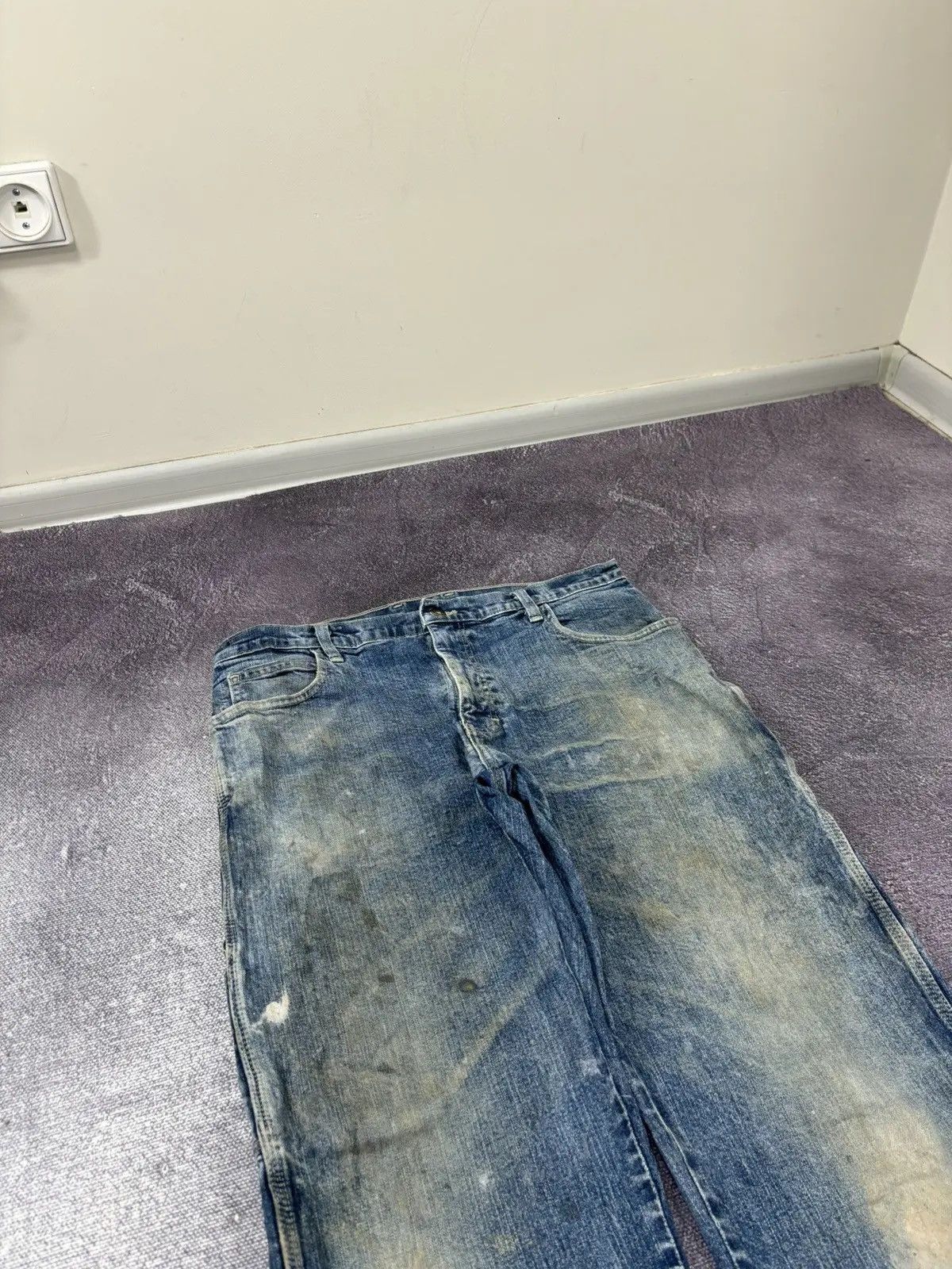 Dickies × Vintage Vintage Dickies Distressed Work Denim Faded Baggy Jeans Size US 34 / EU 50 - 8 Thumbnail