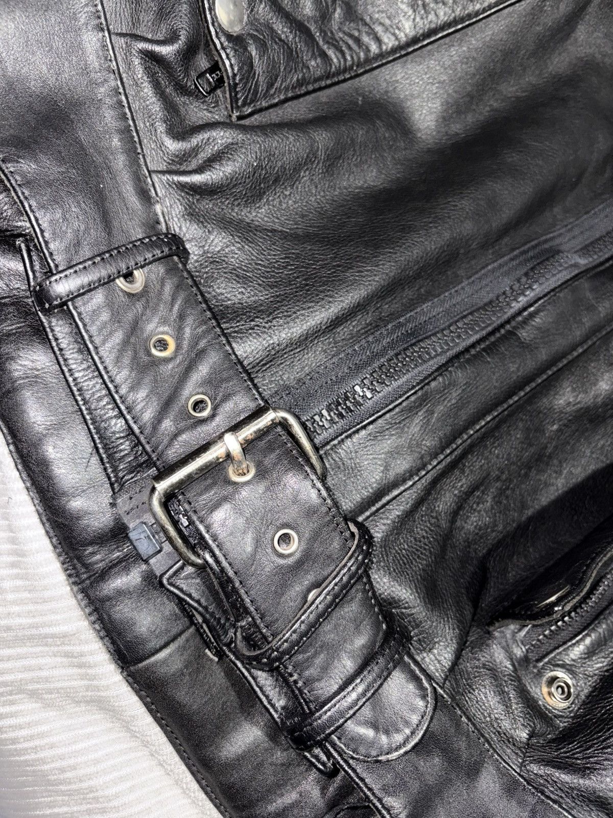 Vintage Vintage German Leather Motorcycle Jacket Etches Leder padded Size US S / EU 44-46 / 1 - 3 Thumbnail