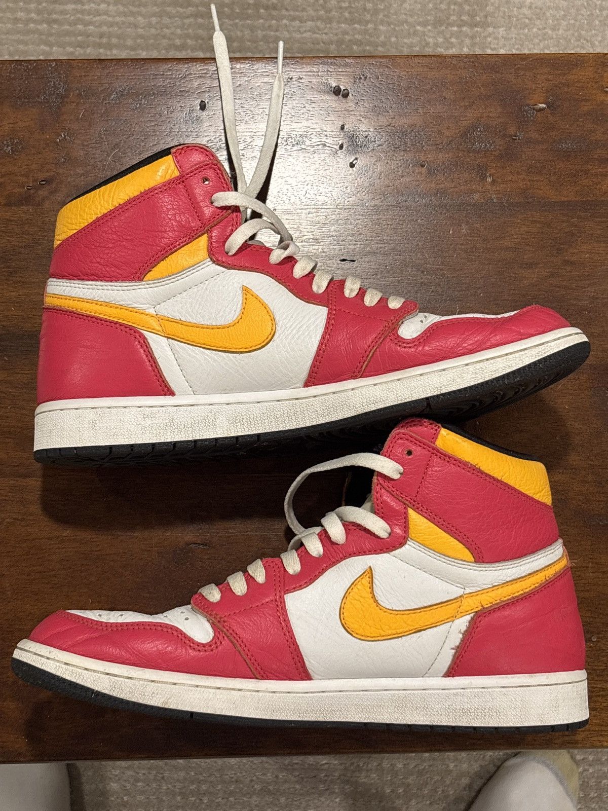 Jordan Brand × Nike Jordan 1 Low OG Bright Red Fusion Size US 12 / EU 45 - 1 Thumbnail