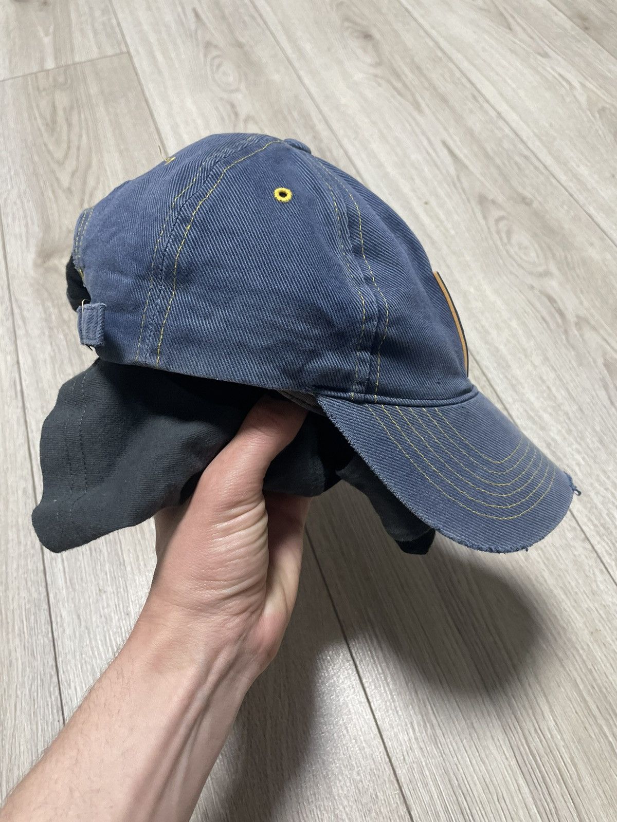 MLB × New York Yankees × Vintage Vintage 90s New York Yankees Denim Cap NY MLB Streetwear Size ONE SIZE - 3 Thumbnail