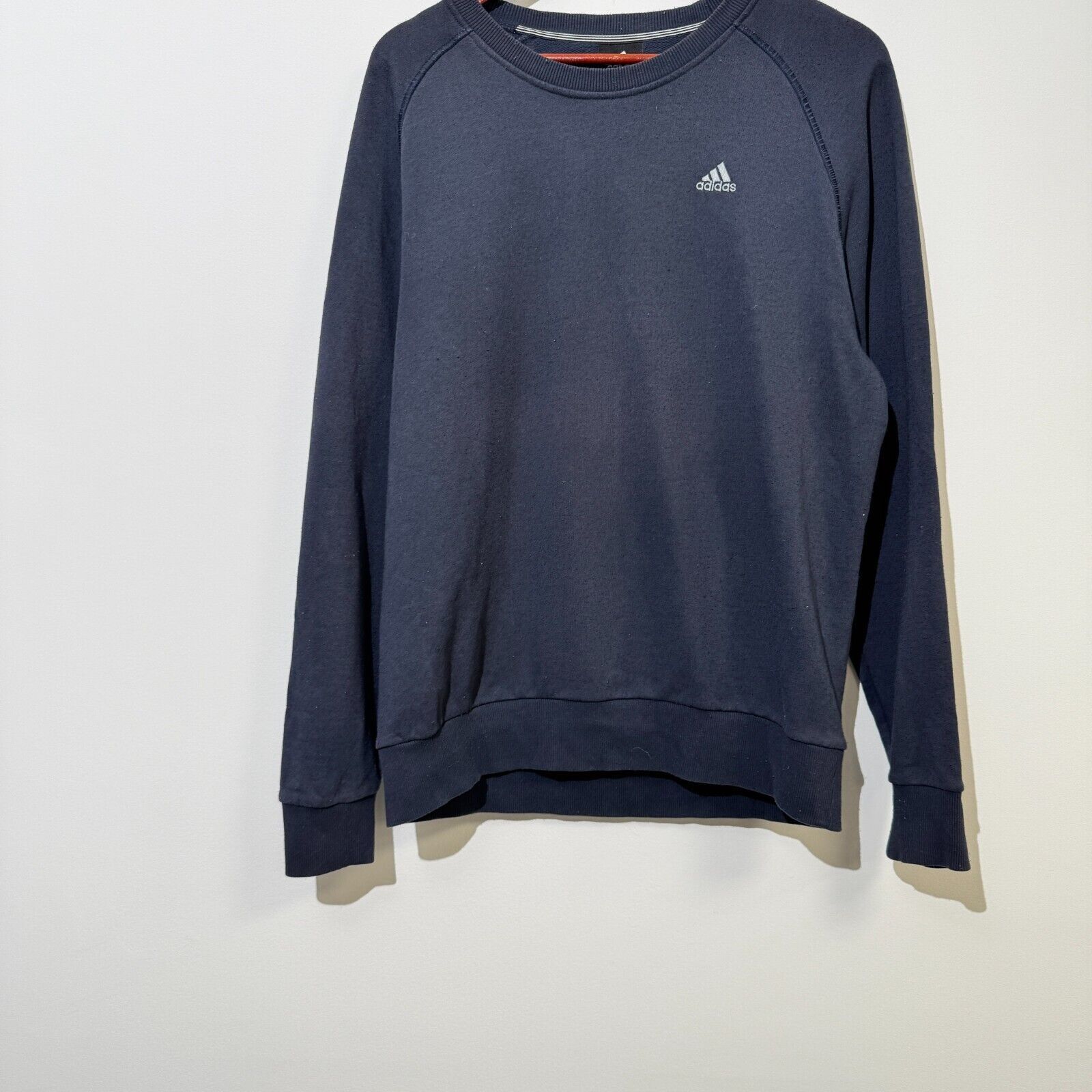 Adidas × Vintage Vintage Adidas Unisex Navy Blue Cotton Crewneck Size M Size US M / EU 48-50 / 2 - 4 Thumbnail
