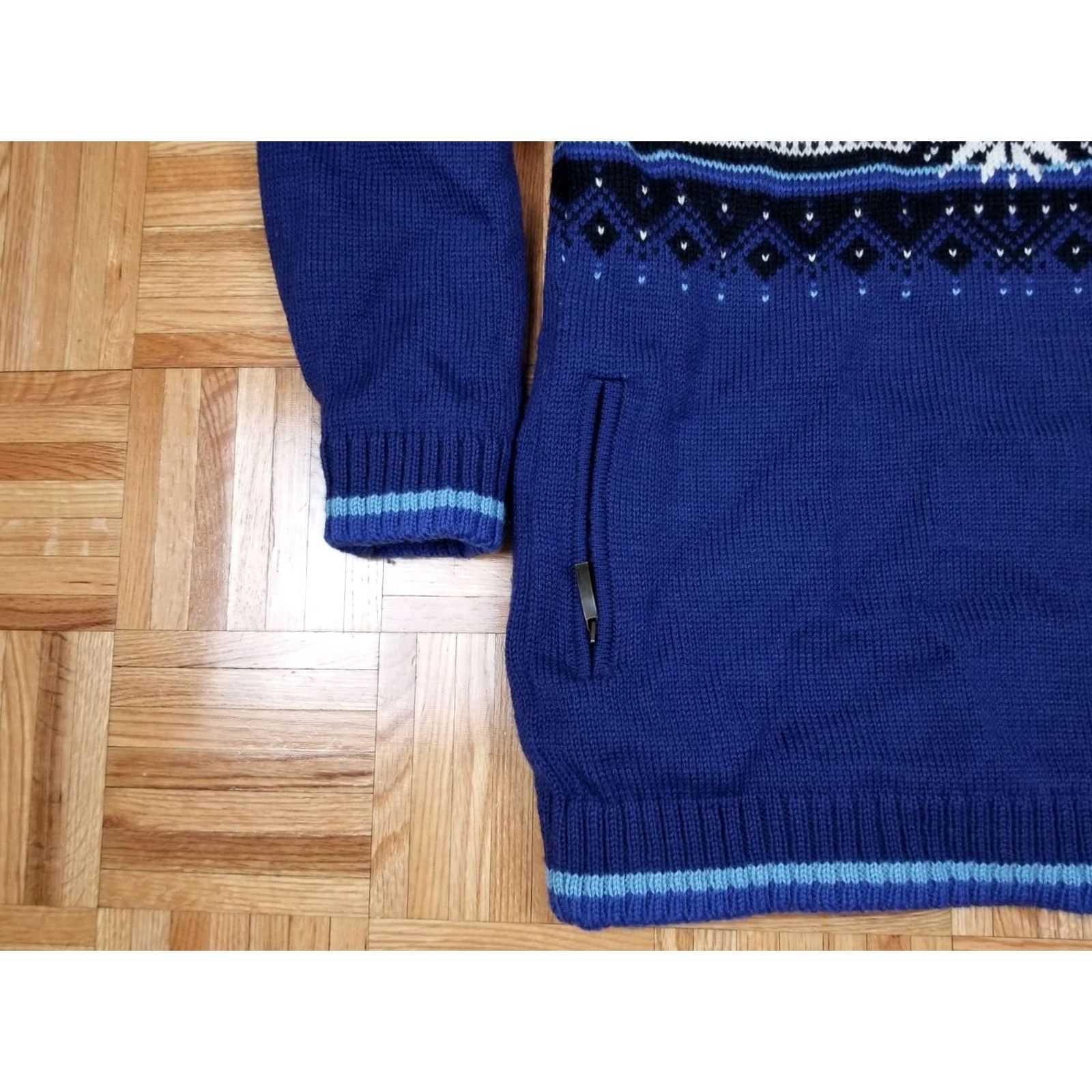 Dale Of Norway VINTAGE Y2K Dale of Norway Ski 100% Wool Half Zip Up DuPont Teflon Sweater SZ S Mens Blue Wool PullOver 21/21/19/24 Size US S / EU 44-46 / 1 - 5 Thumbnail