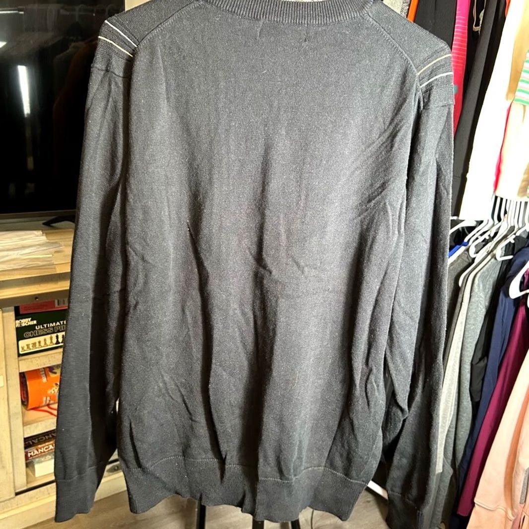 Vintage Villini Sweater Mens Large Black Merino Wool Blend Argyle Pullover Size US L / EU 52-54 / 3 - 3 Thumbnail