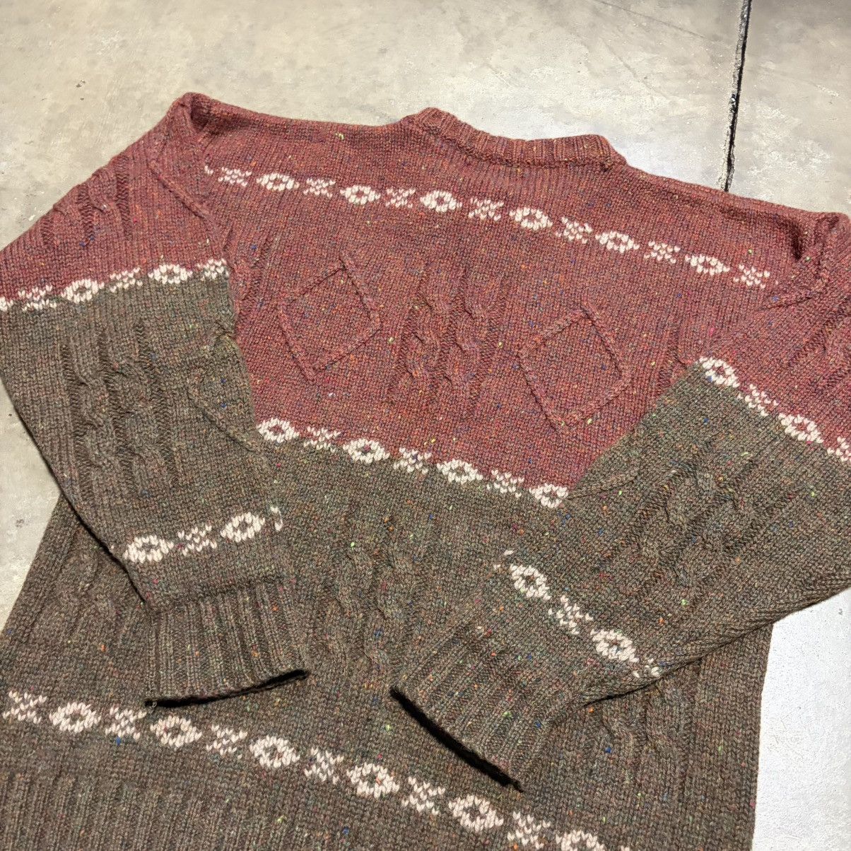 Eddie Bauer Vintage Eddie Bauer Wool Sweater Cable Knit Fair Isle Chunky Size US M / EU 48-50 / 2 - 7 Thumbnail