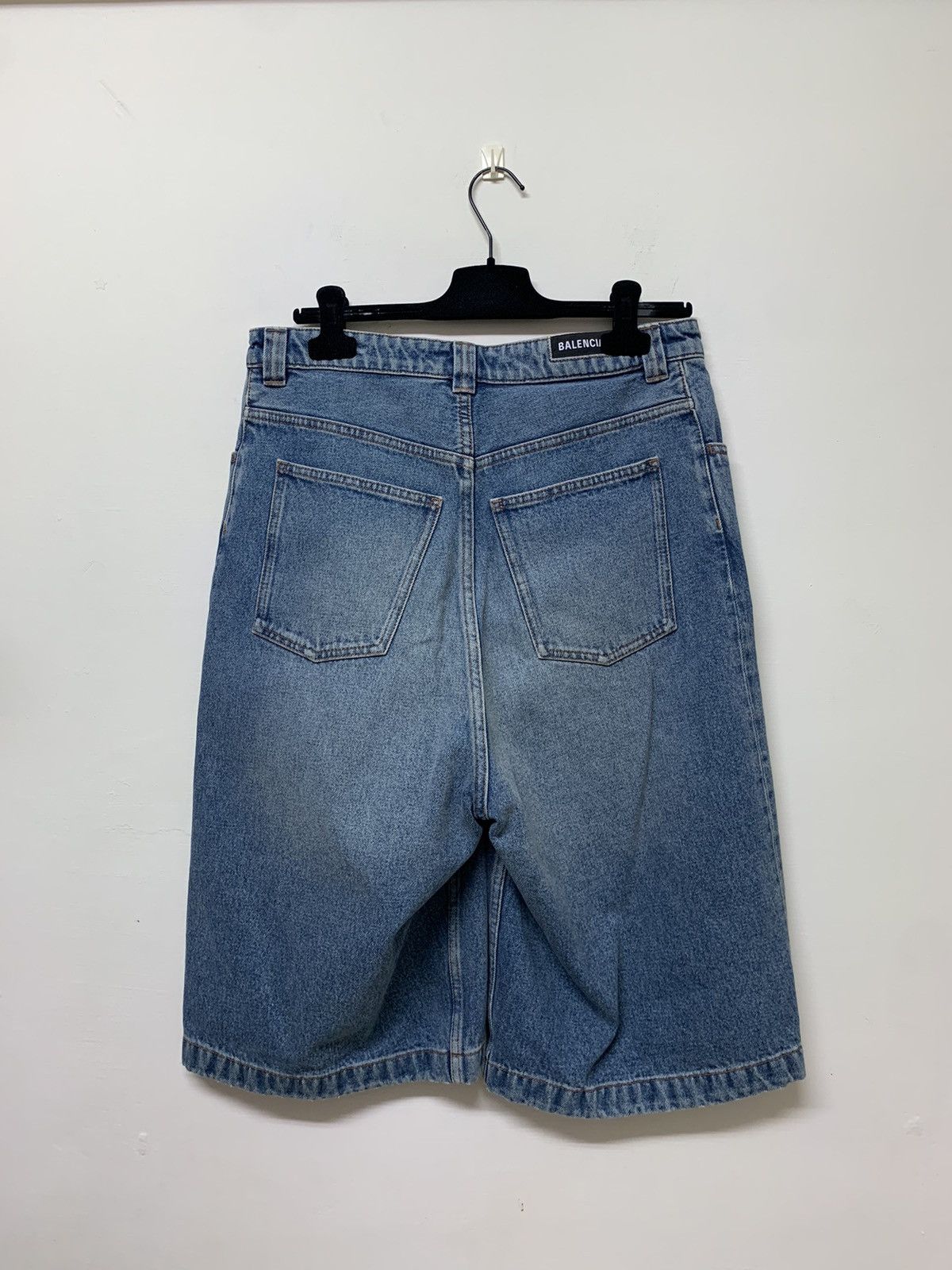 Balenciaga Balenciaga Mid-wash Denim Skater Shorts Size US 29 - 2 Thumbnail