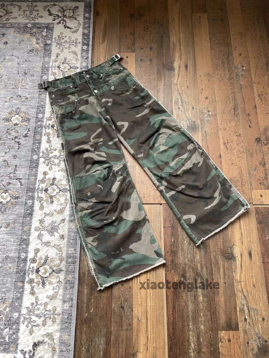 Vintage xtl retro loose baggy skate hiphop camo carpenter pants Size US 30 / EU 46 - 6 Thumbnail