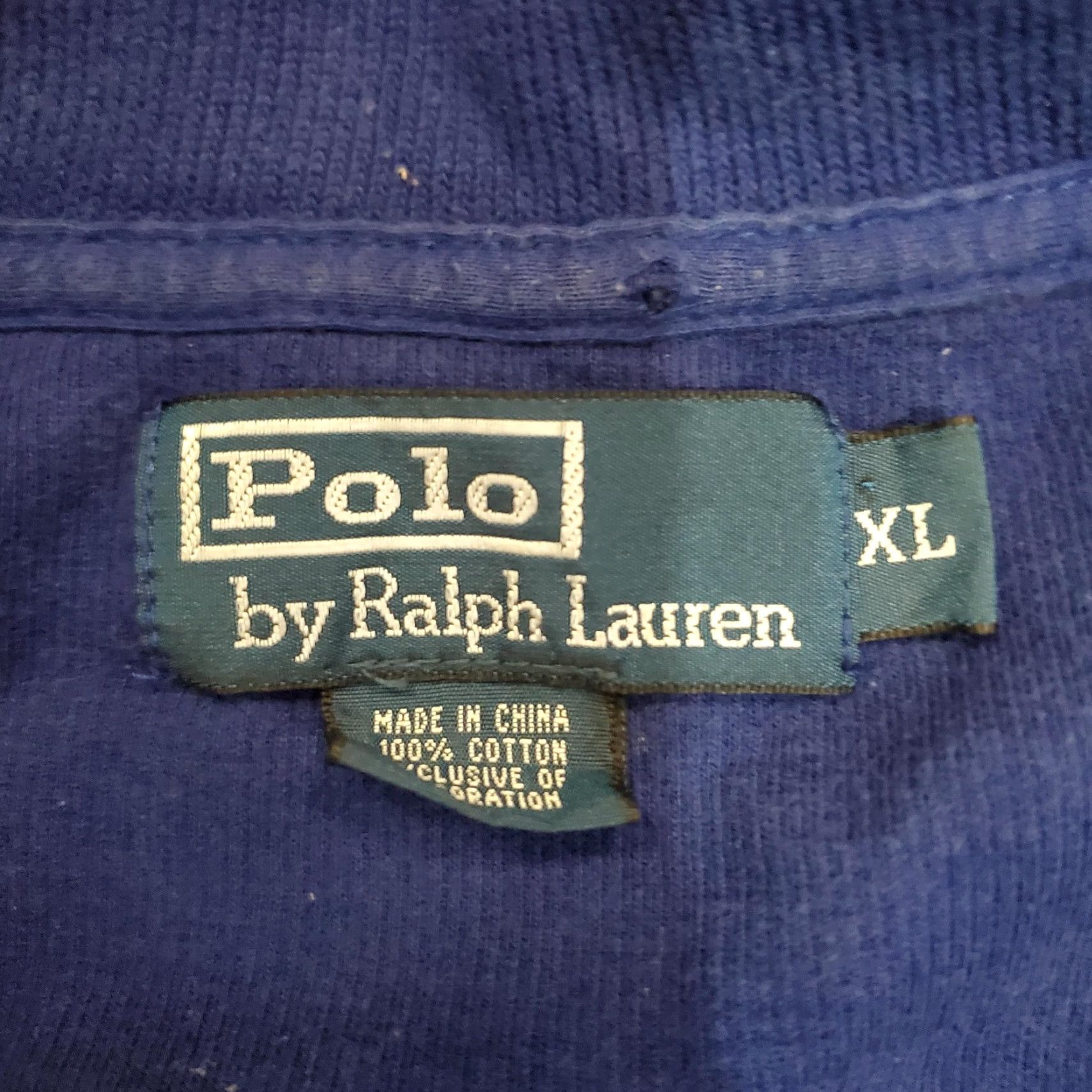 Polo Ralph Lauren Polo by Ralph Lauren Sweatshirt XL Blue 1/4 Zip Mock Neck Long Sleeve Embroidered Pony Riders Cotton Mens Size US XL / EU 56 / 4 - 7 Thumbnail