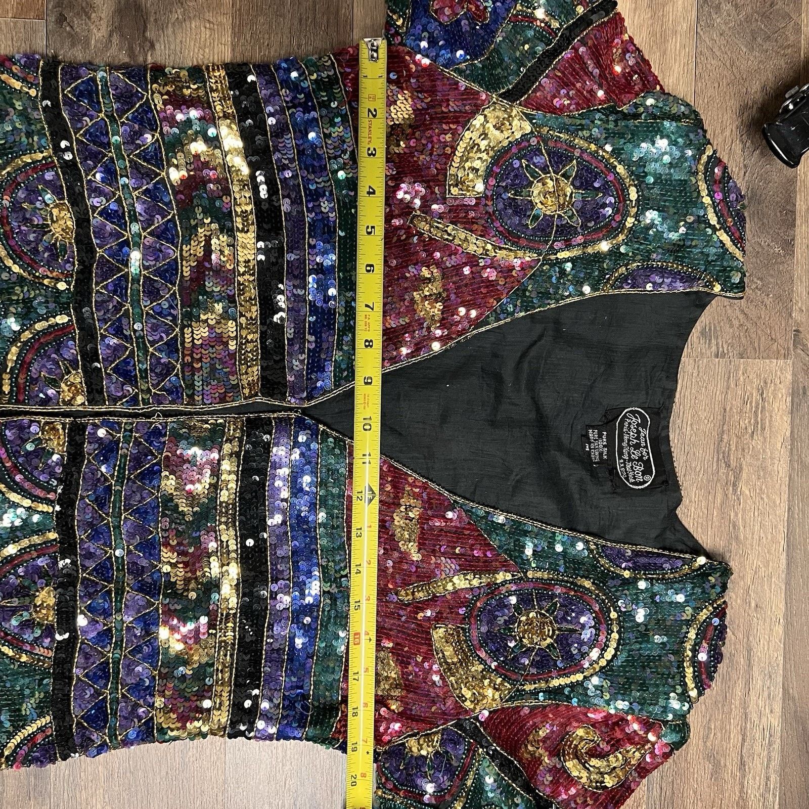 Other 100% Silk Vintage Jean for Joseph Le Bon (M) Sequin Jacket Size M / US 6-8 / IT 42-44 - 9 Thumbnail