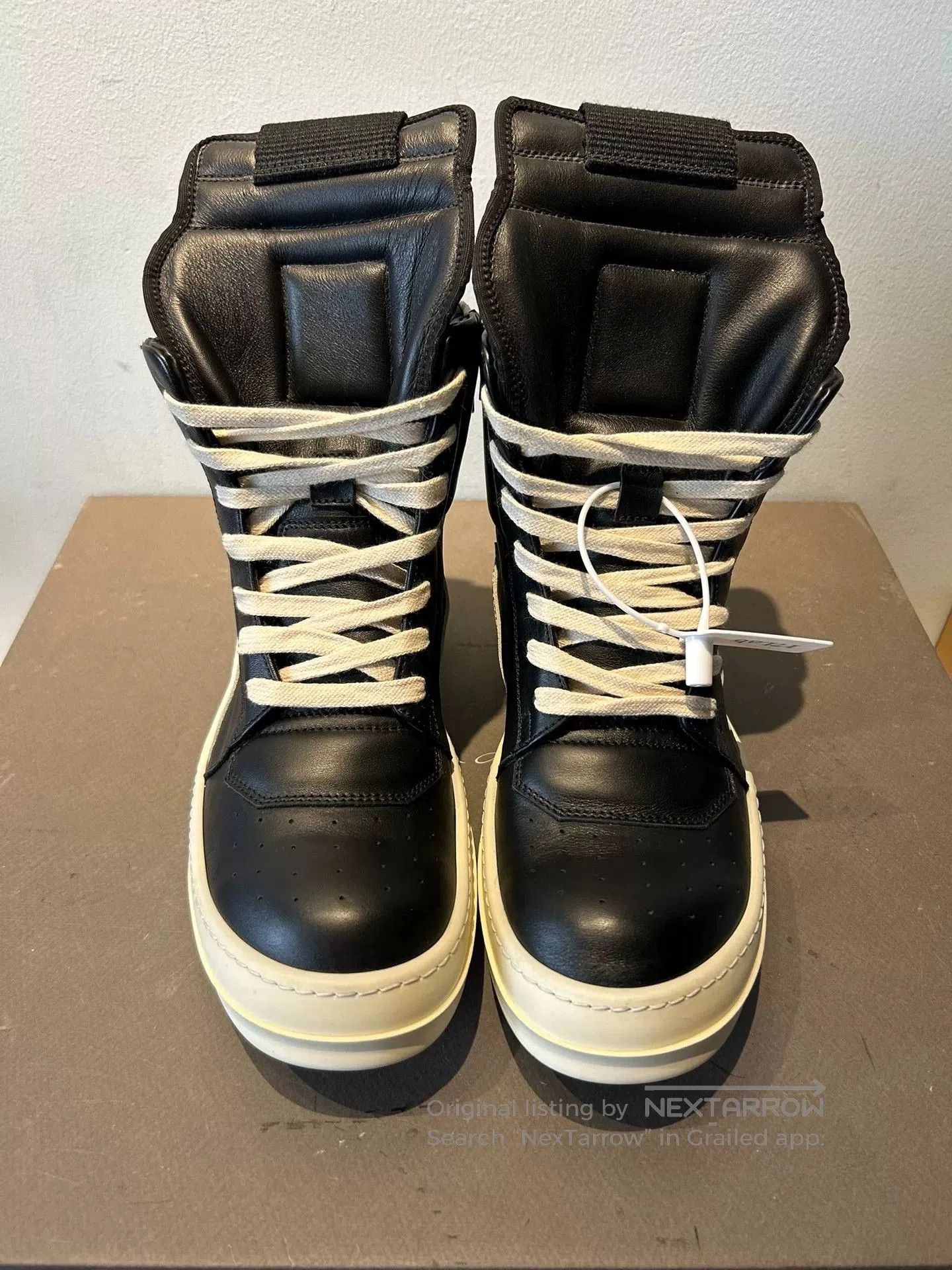 Rick Owens rick owens black leather high. Size US 7.5 / EU 40-41 - 2 Thumbnail
