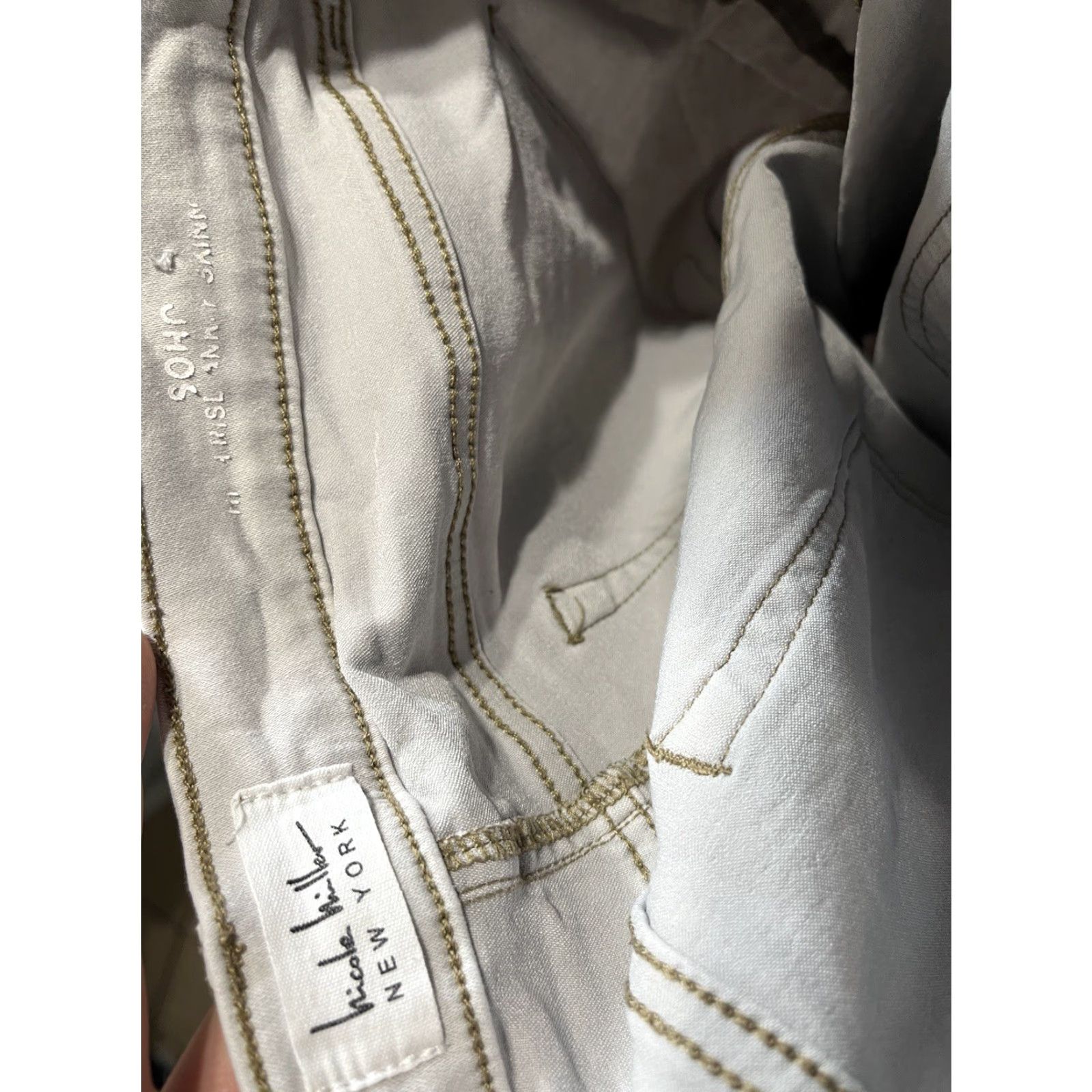 Nicole Miller Nicole Miller New York Jeans Womens 14 Gray Denim SOHO High Rise Ankle Skinny Size 36" / US 14 / IT 50 - 5 Thumbnail