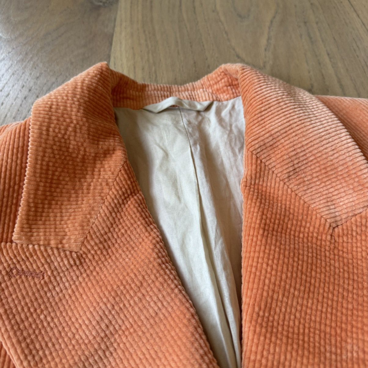 Acne Studios Acne Studios - Corduroy Suit Jacket Blazer - Peach Orange Size S / US 4 / IT 40 - 4 Thumbnail