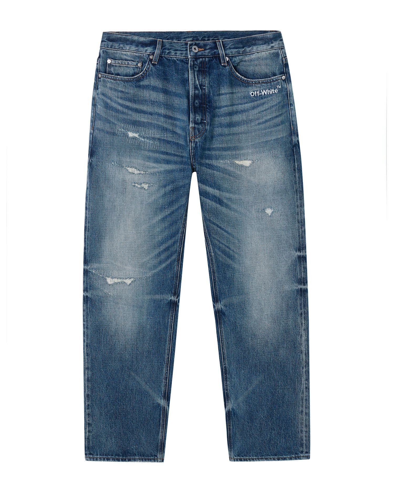 Off-White × Virgil Abloh Off-White Off Logo Jacquard Skater Jeans