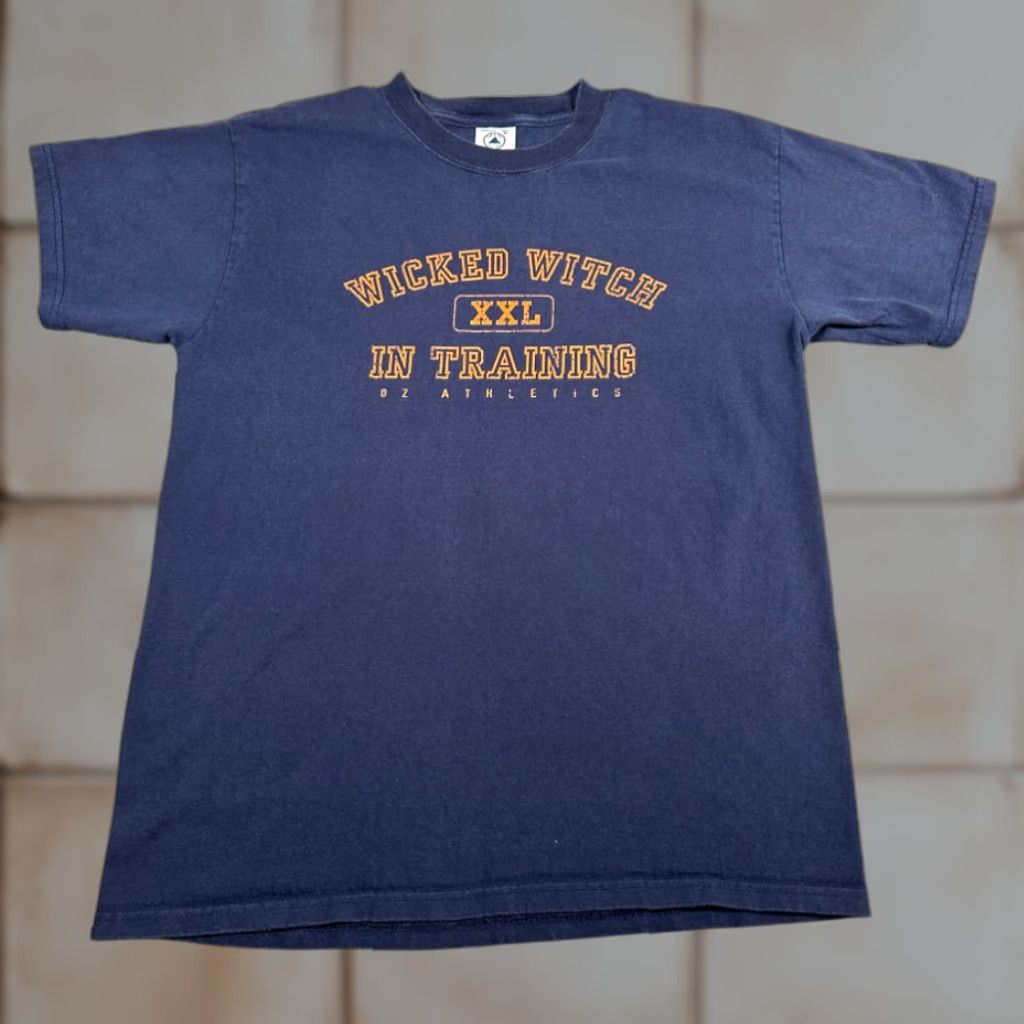 Delta VINTAGE Wizard of Oz Shirt Delta Adult MEDIUM Blue 90s Training Athletics Wicked Witch Logo T-Shirt Mens Size US M / EU 48-50 / 2 - 1 Thumbnail