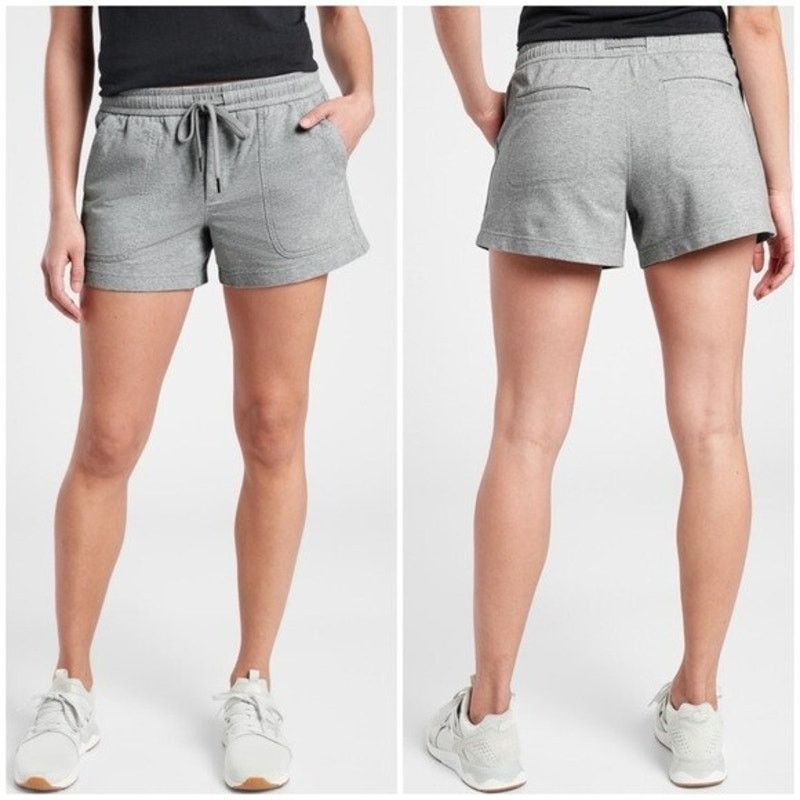 Athleta Athleta Farallon Heathered Short Gray Athleisure Cotton EUC Size 42" / US 20 - 1 Thumbnail