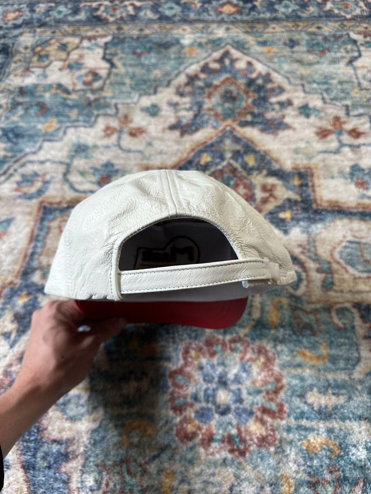 Vintage Vintage 80s Marine Construction Leather Baseball Cap Size ONE SIZE - 6 Thumbnail