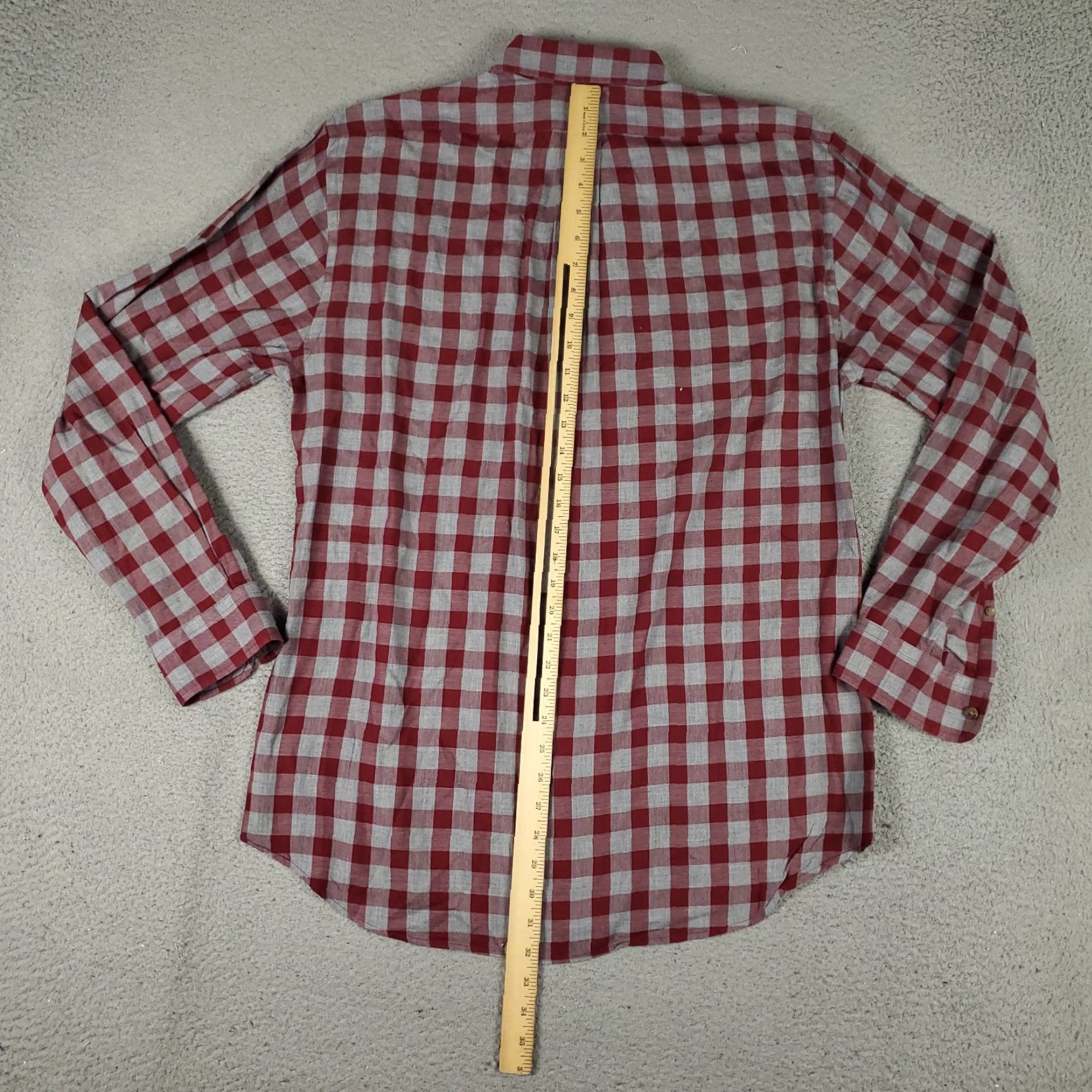 Vineyard Vines Vineyard Vines Shirt Men Large Red Gray Check Slim Fit Button-Up Long Sleeve Collared Button-Down Cotton Preppy Mens Size US L / EU 52-54 / 3 - 3 Thumbnail