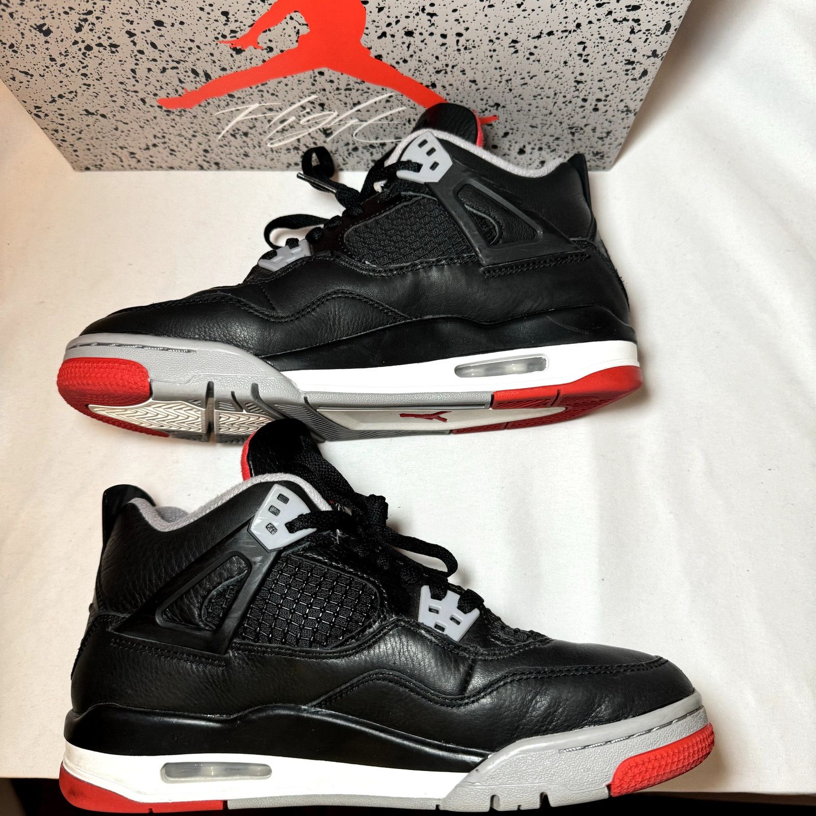 Jordan Brand × Nike Size 7 - Air Jordan 4 Retro GS Bred Reimagined Men's Shoes Size US 7 / EU 40 - 3 Thumbnail