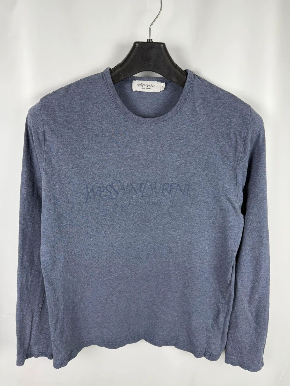 Yves Saint Laurent Yves Saint Laurent Big Logo Longsleeve Vintage size M Size US M / EU 48-50 / 2 - 1 Thumbnail
