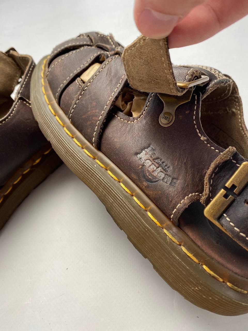 Dr. Martens × Vintage Dr. Martens Brown Leather Fisherman Sandals Size US 8.5 / IT 38.5 - 5 Thumbnail