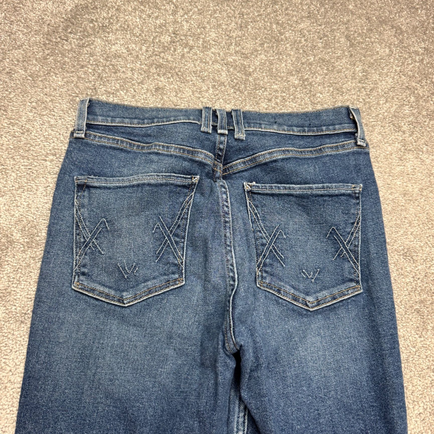 Vintage VINTAGE Mcquire Women Jeans Straight Fit High Rise 28x28 Blue Medium Wash Classic Denim Size 29" - 3 Thumbnail