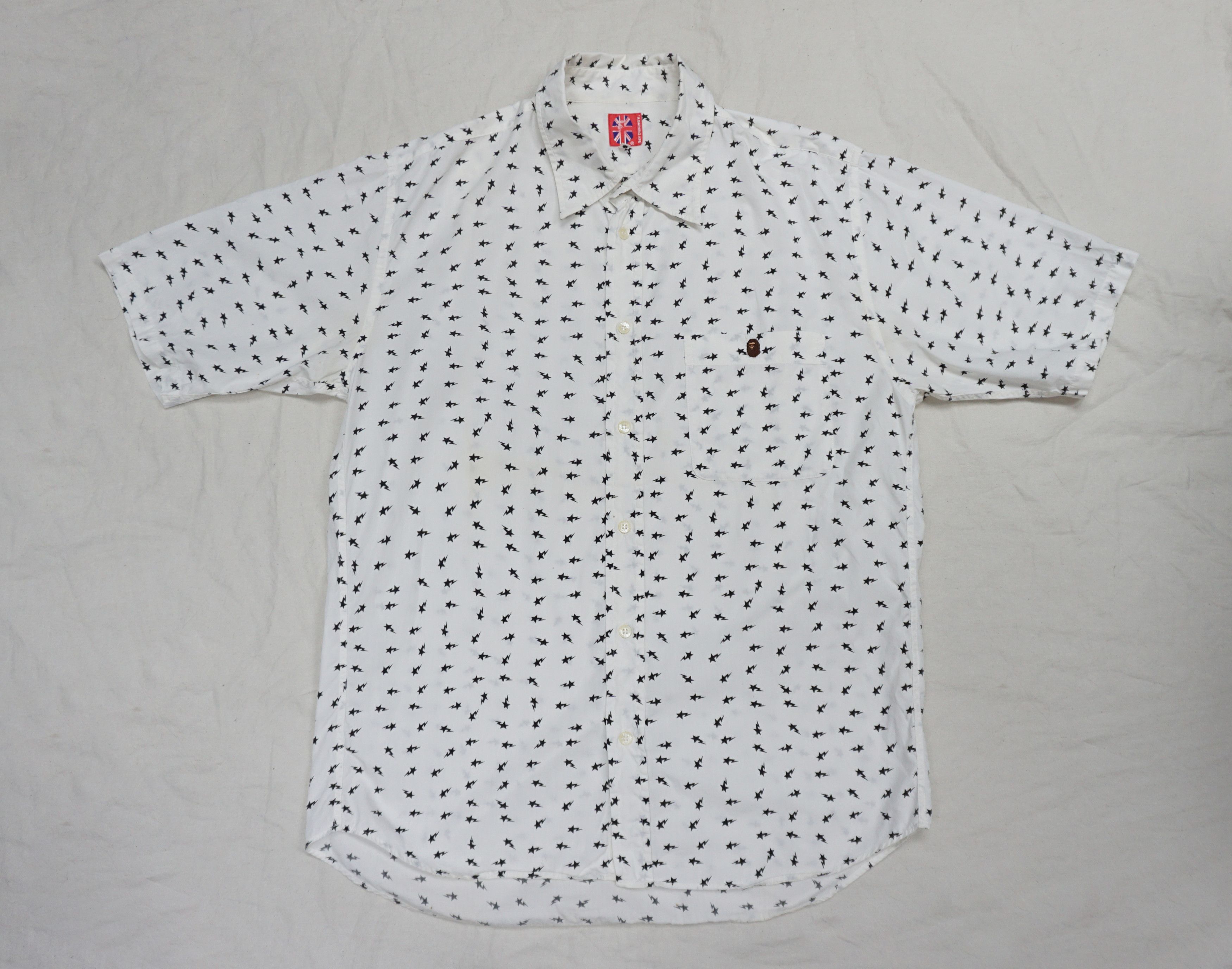 Bape × Vintage A Bathing Ape Star Print Button ups Shirt Size US XL / EU 56 / 4 - 1 Thumbnail