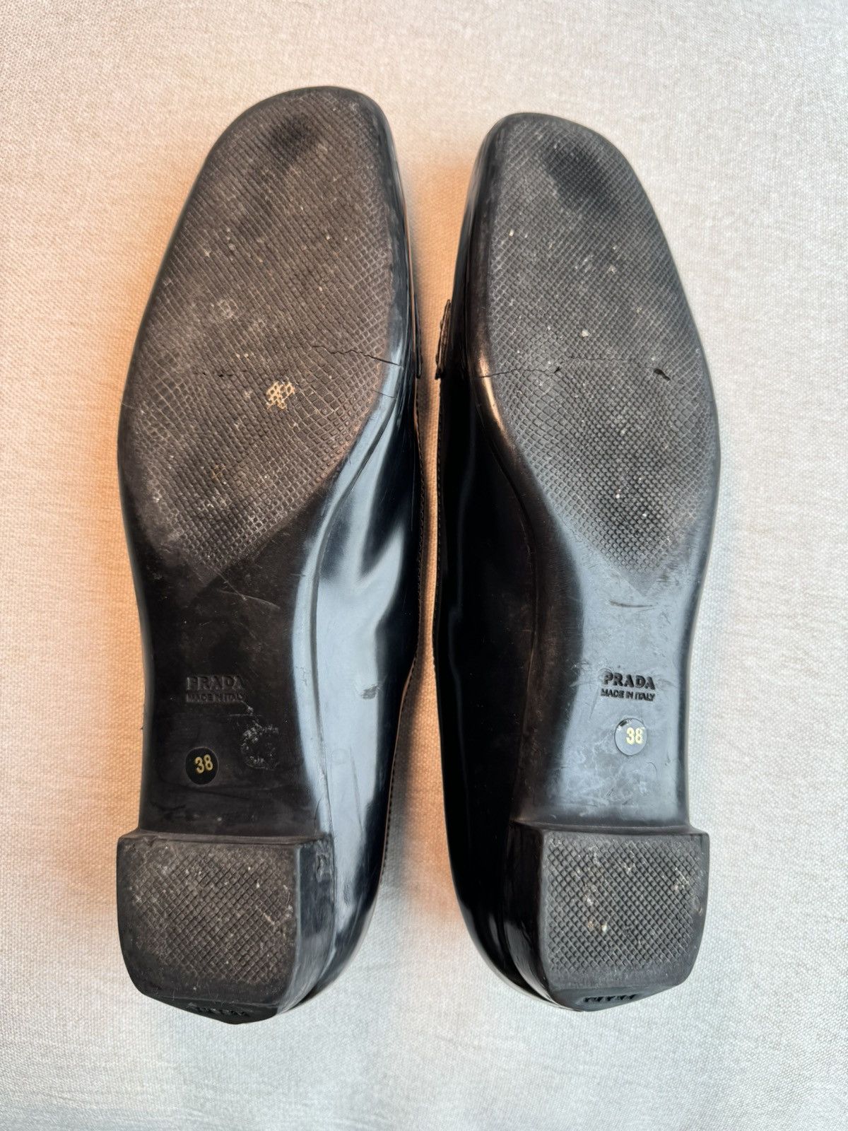 Prada Prada Silver Chain leather black ballet flats Size US 7 / IT 37 - 6 Thumbnail