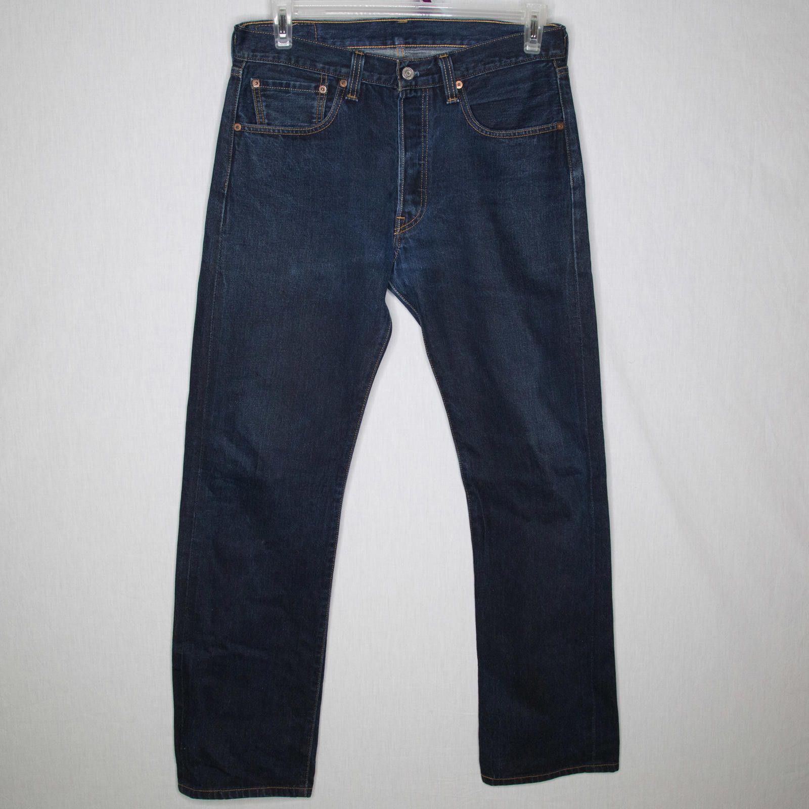 Levi's Levi's x J Crew 501 Dark Blue Denim Selvedge Jeans 32 x 32 Size US 32 / EU 48 - 1 Thumbnail