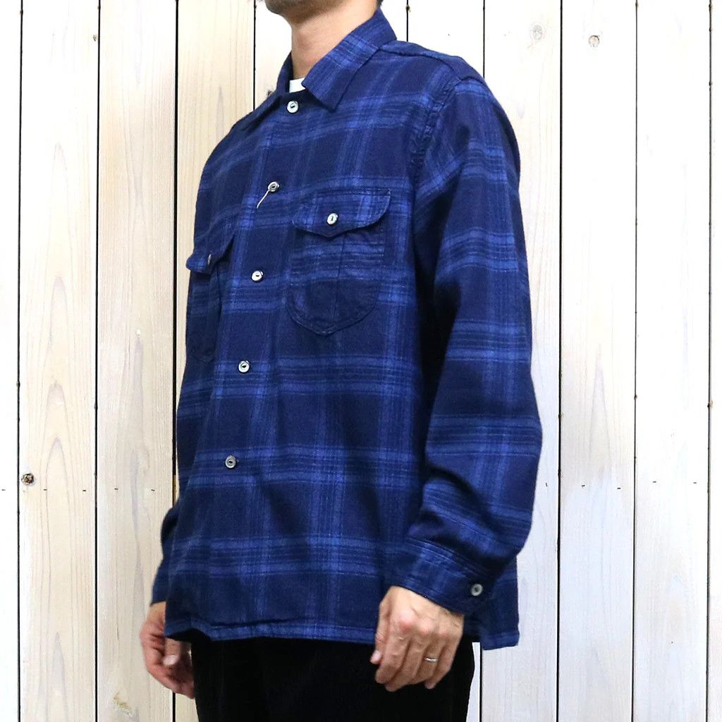 Post Overalls New Shirt - indigo check Size US M / EU 48-50 / 2 - 4 Thumbnail